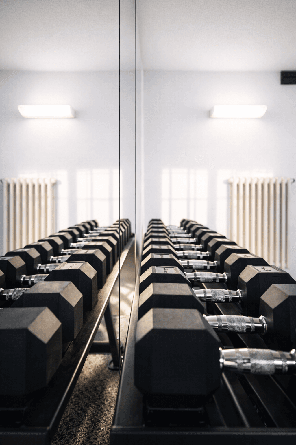 Gym Zürich – Trainingsraum mit Hantelbänken